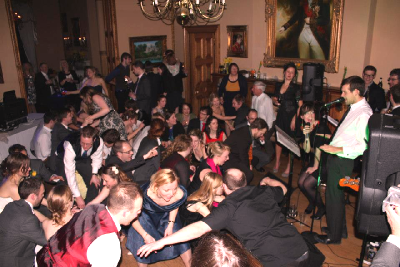 The audience getting down with the Groove Giants